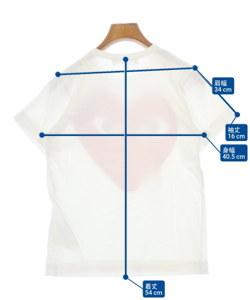 PLAY COMME des GARCONS（プレイコムデギャルソン）Tシャツ・カットソー 白 サイズ:S レディース/2200653332222