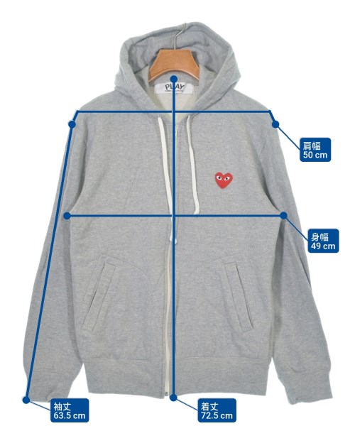 PLAY COMME des GARCONS（プレイコムデギャルソン）パーカー グレー サイズ:L メンズ/2200660907031