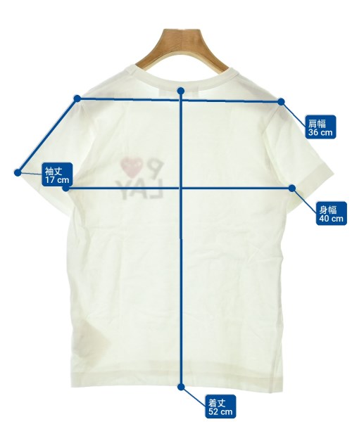 PLAY COMME des GARCONS（プレイコムデギャルソン）Tシャツ・カットソー 白 サイズ:S レディース/2200712069014