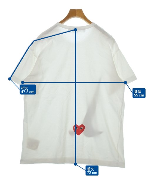 PLAY COMME des GARCONS（プレイコムデギャルソン）Tシャツ・カットソー 白 サイズ:XXL メンズ/2200715002025