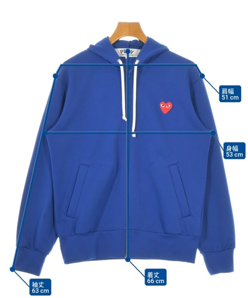 PLAY COMME des GARCONS（プレイコムデギャルソン）パーカー 青 サイズ:M メンズ/2200717056316