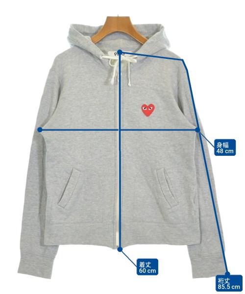 PLAY COMME des GARCONS（プレイコムデギャルソン）パーカー グレー サイズ:L レディース/2200717518012