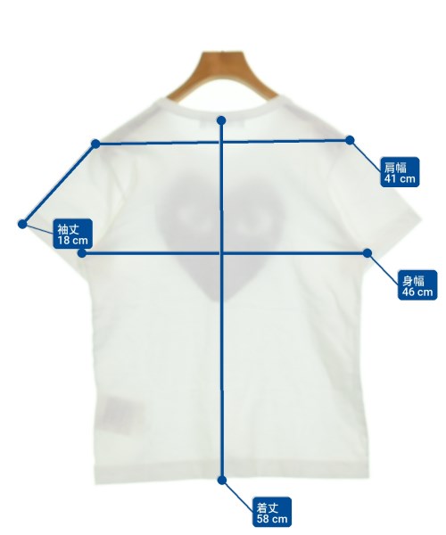 PLAY COMME des GARCONS（プレイコムデギャルソン）Tシャツ・カットソー 白 サイズ:L レディース/2200715139219