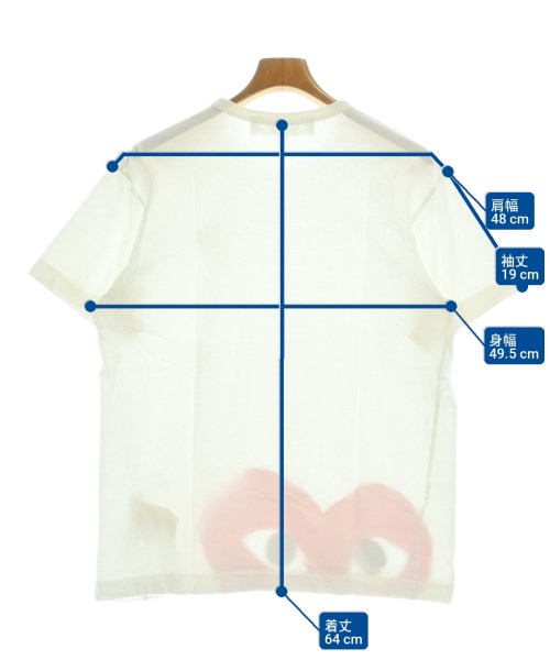PLAY COMME des GARCONS（プレイコムデギャルソン）Tシャツ・カットソー 白 サイズ:L メンズ/2200718993351