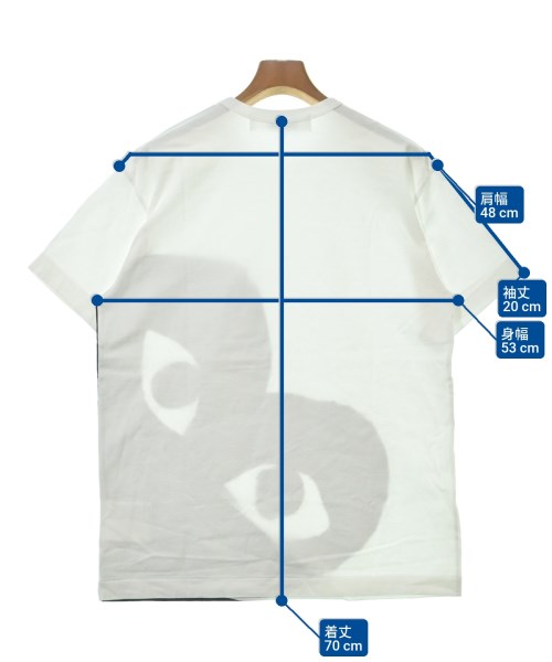PLAY COMME des GARCONS（プレイコムデギャルソン）Tシャツ・カットソー 白 サイズ:XL メンズ/2200645549065