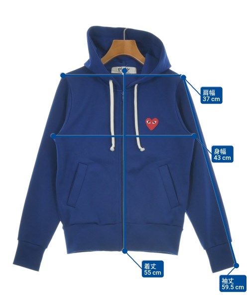 PLAY COMME des GARCONS（プレイコムデギャルソン）パーカー 青 サイズ:S レディース/2200649981014