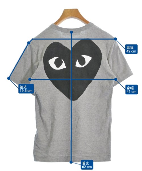 PLAY COMME des GARCONS（プレイコムデギャルソン）Tシャツ・カットソー グレー サイズ:S メンズ/2200647198124