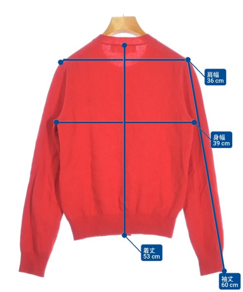 PLAY COMME des GARCONS（プレイコムデギャルソン）カーディガン 赤 サイズ:S レディース/2200703791030