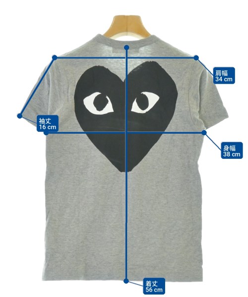 PLAY COMME des GARCONS（プレイコムデギャルソン）Tシャツ・カットソー グレー サイズ:S レディース/2200705171250