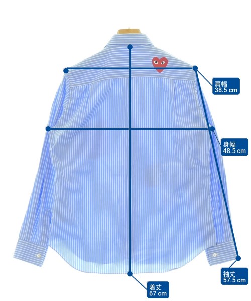 PLAY COMME des GARCONS（プレイコムデギャルソン）カジュアルシャツ 青 サイズ:L レディース/2200702341038