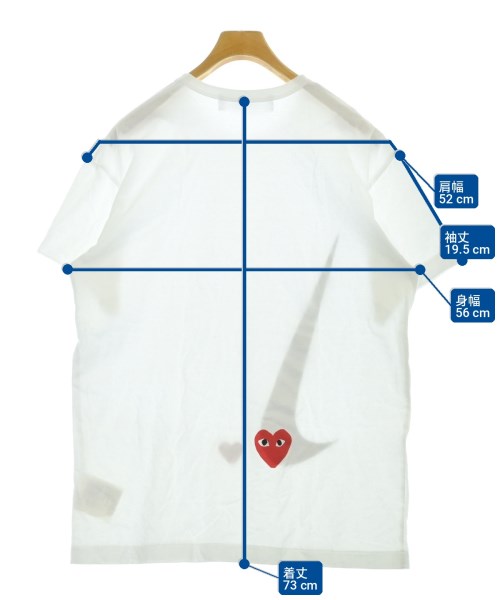 PLAY COMME des GARCONS（プレイコムデギャルソン）Tシャツ・カットソー 白 サイズ:XXL メンズ/2200707335261