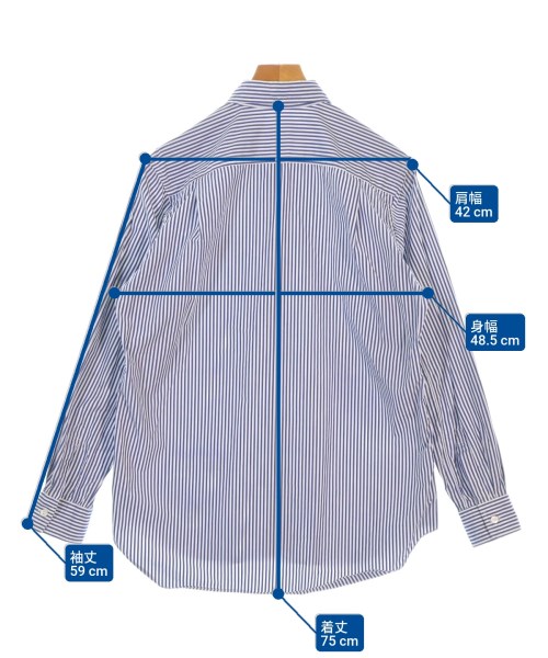 PLAY COMME des GARCONS（プレイコムデギャルソン）カジュアルシャツ 青 サイズ:S メンズ/2200668691093