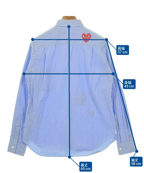 PLAY COMME des GARCONS（プレイコムデギャルソン）カジュアルシャツ 青 サイズ:M レディース/2200670056019