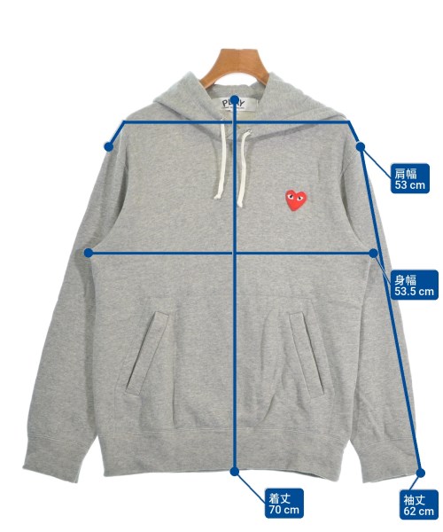 PLAY COMME des GARCONS（プレイコムデギャルソン）パーカー グレー サイズ:L メンズ/2200667708471
