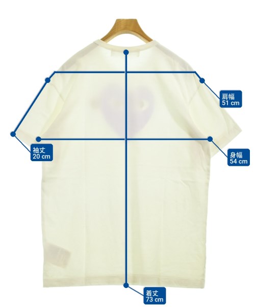 PLAY COMME des GARCONS（プレイコムデギャルソン）Tシャツ・カットソー 白 サイズ:XXL メンズ/2200728723245
