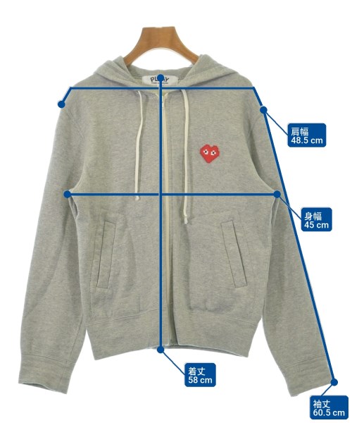 PLAY COMME des GARCONS（プレイコムデギャルソン）パーカー グレー サイズ:L レディース/2200731699032