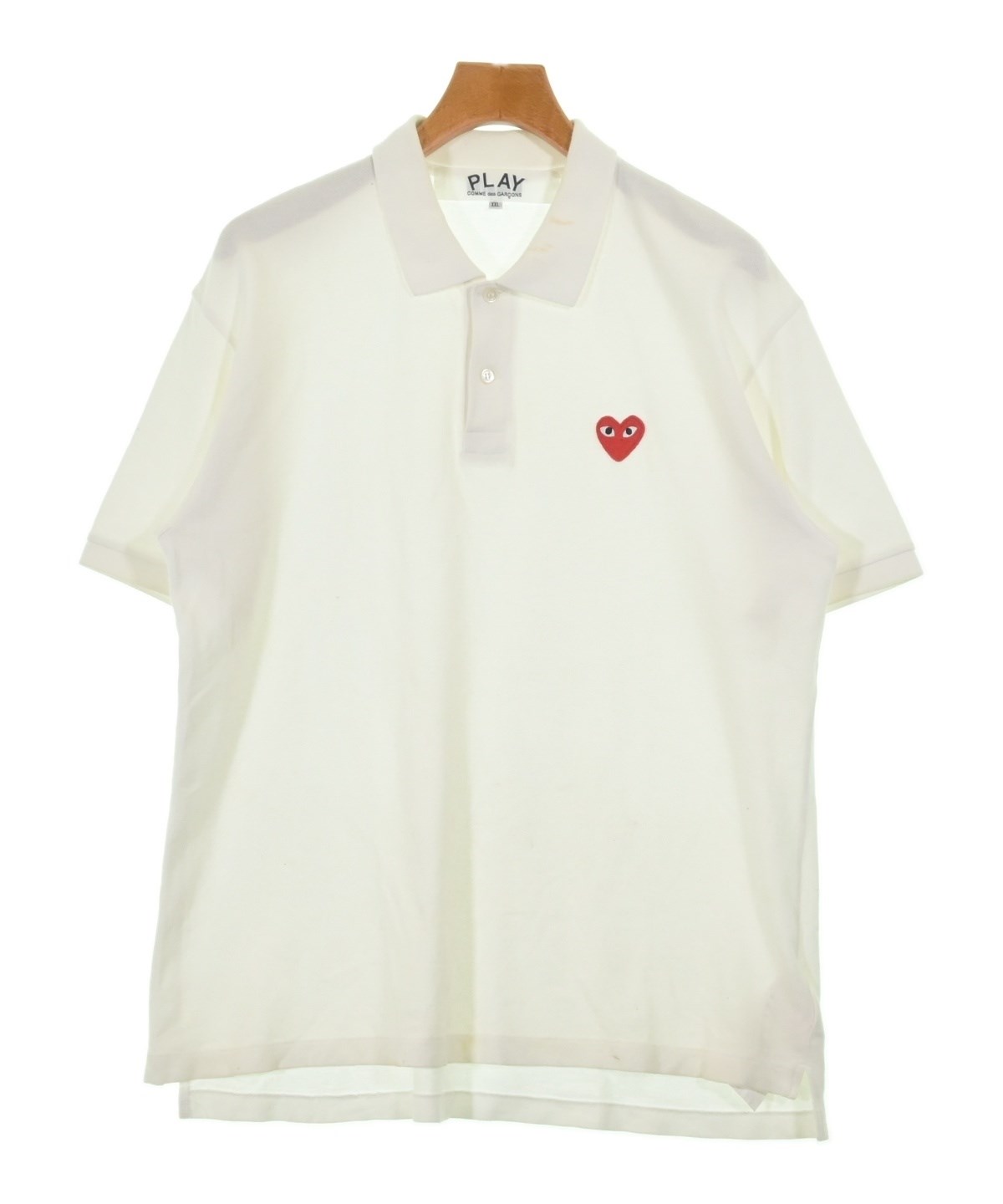 【新品‼︎正規品‼︎】play COMME des GARCONS ポロシャツL PLAY COMME des GARCONS（プレイコムデギャルソン）ポロシャツ 白