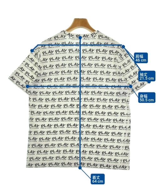 PLAY COMME des GARCONS（プレイコムデギャルソン）Tシャツ・カットソー 白 サイズ:L メンズ/2200728911048