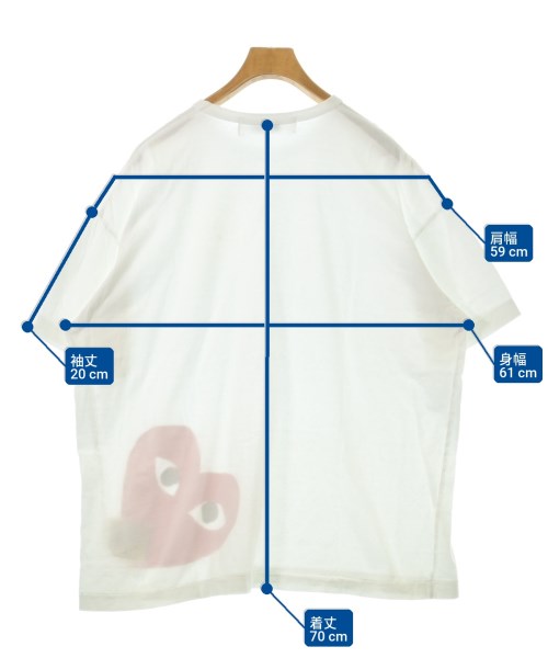 PLAY COMME des GARCONS（プレイコムデギャルソン）Tシャツ・カットソー 白 サイズ:M メンズ/2200732186203