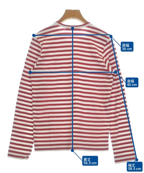 PLAY COMME des GARCONS（プレイコムデギャルソン）Tシャツ・カットソー 赤 サイズ:S レディース/2200733581144