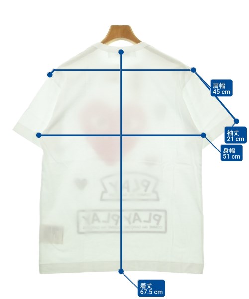 PLAY COMME des GARCONS（プレイコムデギャルソン）Tシャツ・カットソー 白 サイズ:L メンズ/2200730999232