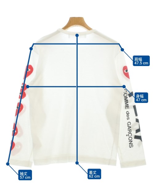 PLAY COMME des GARCONS（プレイコムデギャルソン）Tシャツ・カットソー 白 サイズ:M メンズ/2200721323015