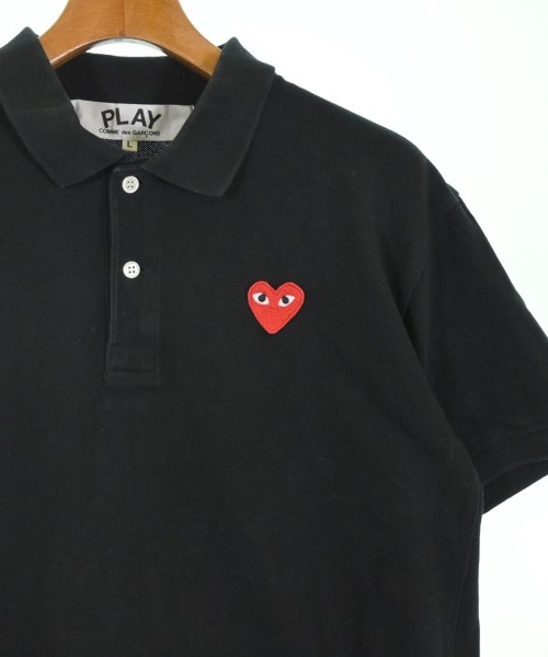 PLAY COMME des GARCONS（プレイコムデギャルソン）ポロシャツ 黒 サイズ:L メンズ/2200718567101