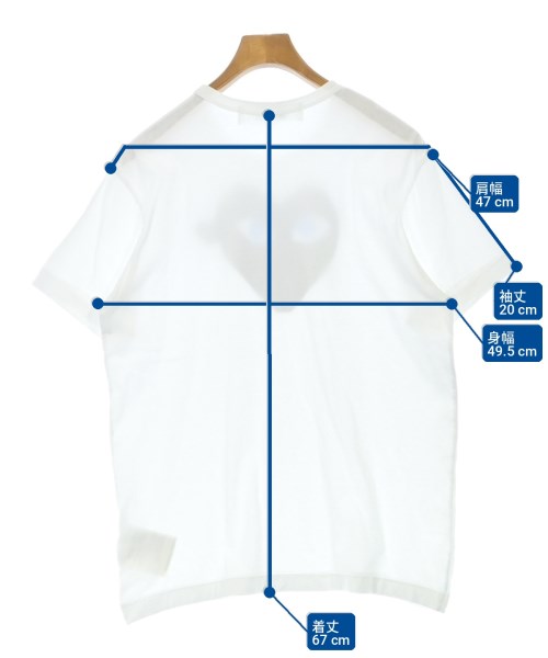 PLAY COMME des GARCONS（プレイコムデギャルソン）Tシャツ・カットソー 白 サイズ:L メンズ/2200724432035