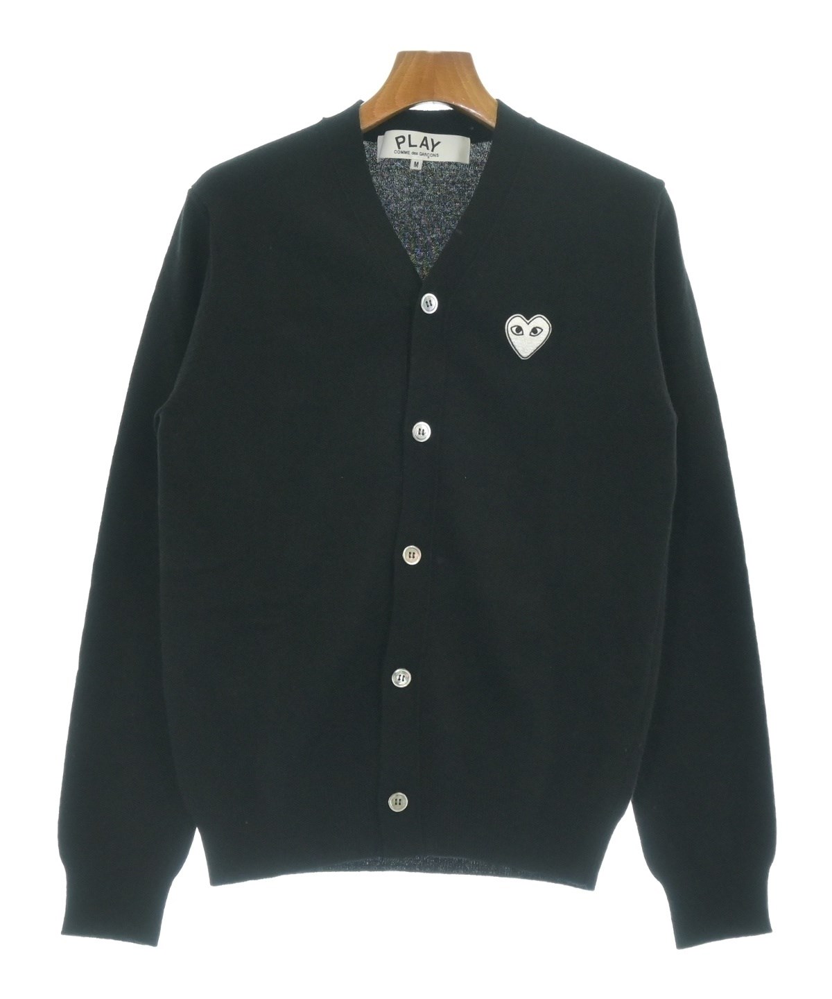PLAY COMME des GARCONS カーディガン ブラック M PLAY COMME des GARCONS（プレイコムデギャルソン）カーディガン 黒
