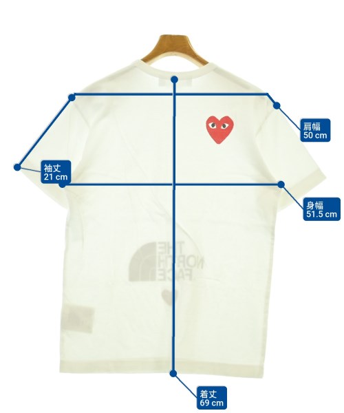 PLAY COMME des GARCONS（プレイコムデギャルソン）Tシャツ・カットソー 白 サイズ:L メンズ/2200681040106