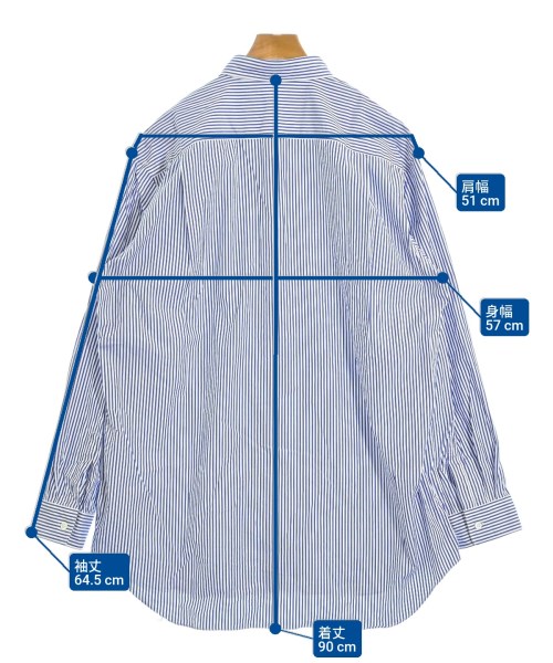 PLAY COMME des GARCONS（プレイコムデギャルソン）カジュアルシャツ 青 サイズ:XXL メンズ/2200677868264