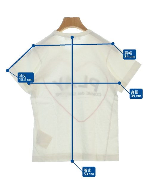 PLAY COMME des GARCONS（プレイコムデギャルソン）Tシャツ・カットソー 白 サイズ:S レディース/2200689120039