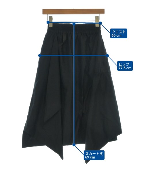 Y-3（ワイスリー）ロング・マキシ丈スカート 黒 サイズ:2XS(XXS位) レディース/2200639696010