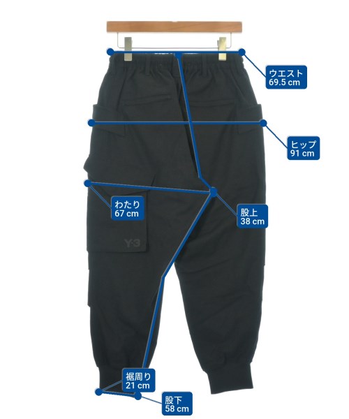 Y-3（ワイスリー）カーゴパンツ 黒 サイズ:XS メンズ/2200624274070