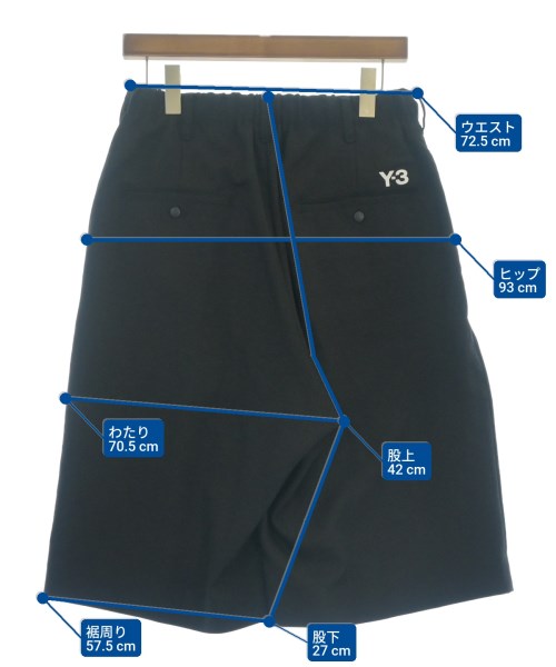 Y-3（ワイスリー）クロップドパンツ 黒 サイズ:XS メンズ/2200611579010