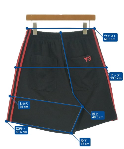Y-3（ワイスリー）ショートパンツ 黒 サイズ:S メンズ/2200612570238