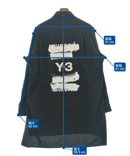 Y-3（ワイスリー）カジュアルシャツ 黒 サイズ:M メンズ/2200696795053