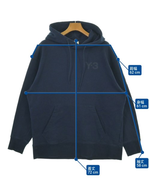 Y-3（ワイスリー）パーカー 紺 サイズ:M メンズ/2200700565016