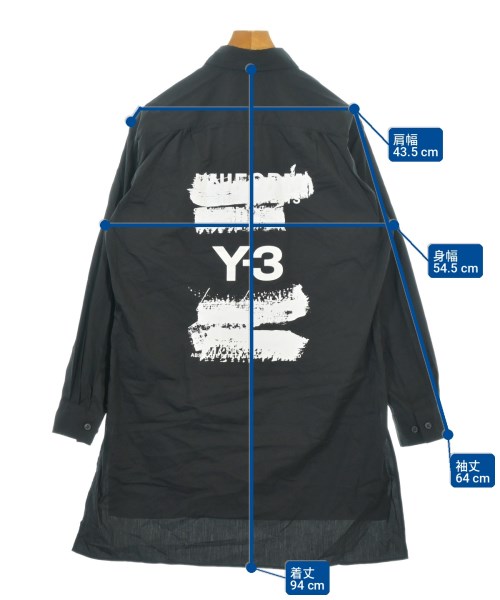 Y-3（ワイスリー）カジュアルシャツ 黒 サイズ:2XS(XXS位) メンズ/2200713059038