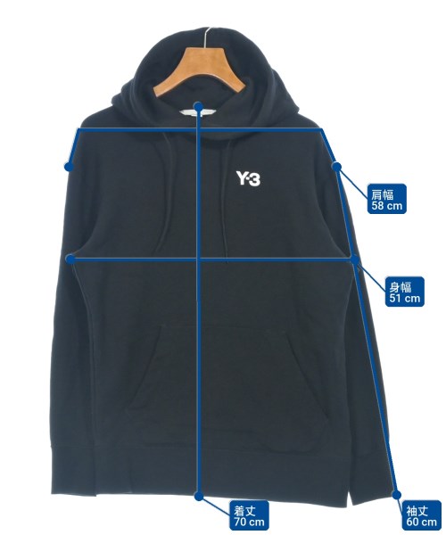 Y-3（ワイスリー）パーカー 黒 サイズ:2XS メンズ/2200718172015