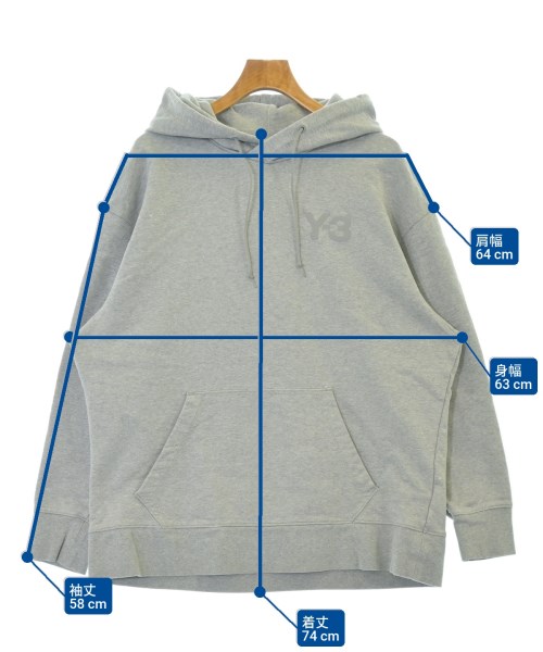 Y-3（ワイスリー）パーカー グレー サイズ:L メンズ/2200634630033