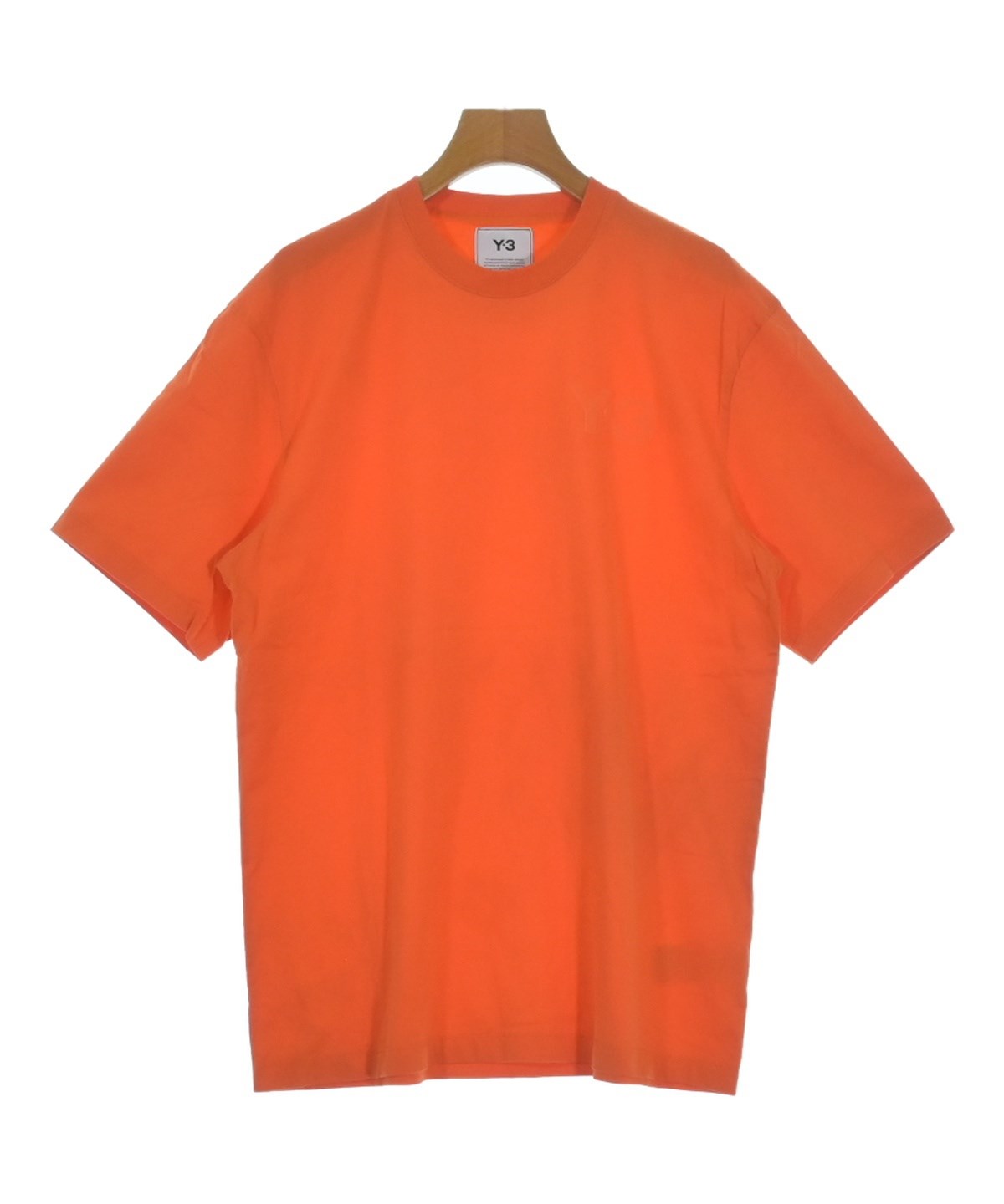 PLAIS PLAIS プリーツTシャツ オレンジ　サイズ3 Y-3（ワイスリー）Tシャツ・カットソー オレンジ サイズ:S メンズ