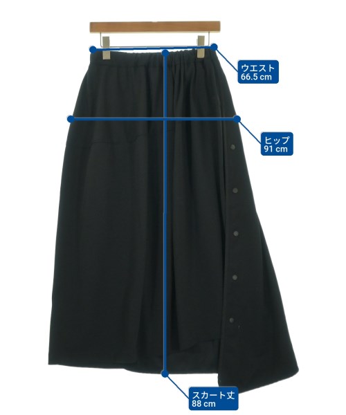 Y-3（ワイスリー）ロング・マキシ丈スカート 黒 サイズ:S レディース/2200662771012
