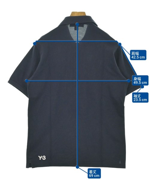 Y-3（ワイスリー）ポロシャツ 紺 サイズ:S メンズ/2200670528066