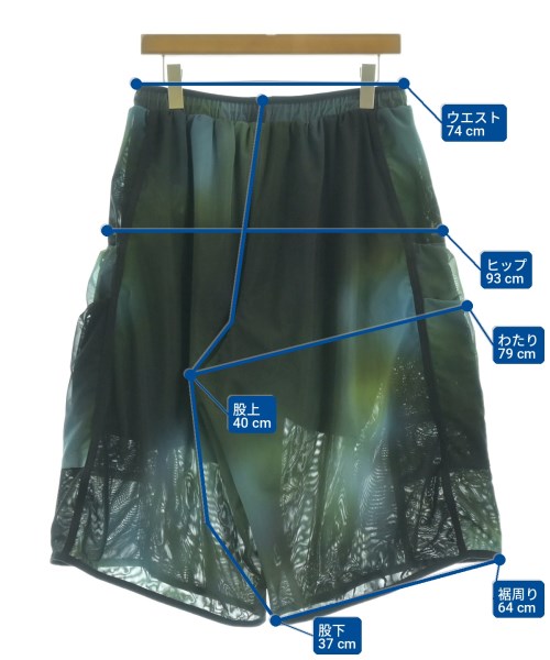 Y-3（ワイスリー）ショートパンツ 緑 サイズ:50(L位) メンズ/2200733523014