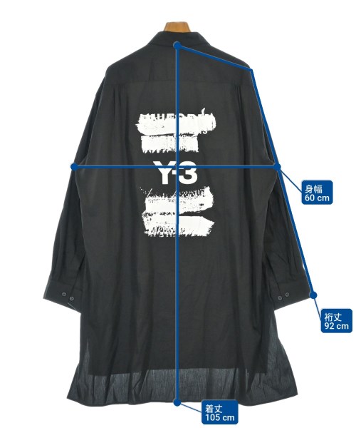 Y-3（ワイスリー）カジュアルシャツ 黒 サイズ:2XL メンズ/2200720730029