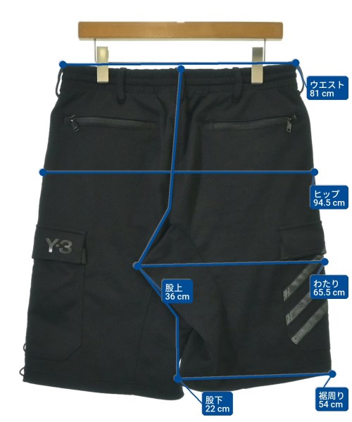 Y-3（ワイスリー）ショートパンツ 黒 サイズ:M メンズ/2200722390016
