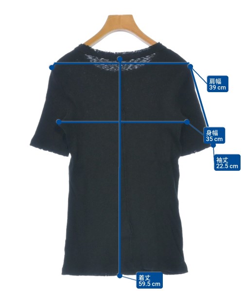 HELMUT LANG（ヘルムートラング）Tシャツ・カットソー 黒 サイズ:S レディース/2200636594067
