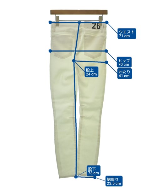 HELMUT LANG（ヘルムートラング）デニムパンツ 白 サイズ:26(M位) レディース/2200624475040