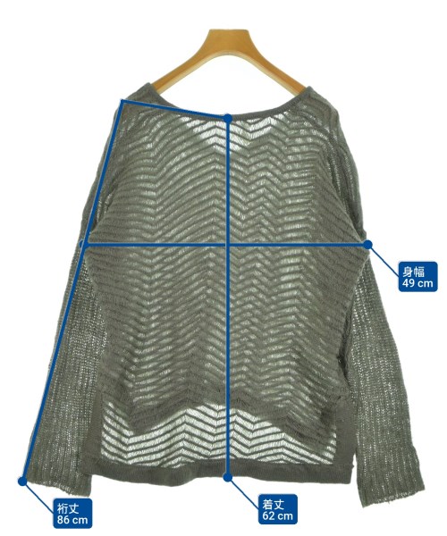 HELMUT LANG（ヘルムートラング）ニット・セーター グレー サイズ:M レディース/2200627702013